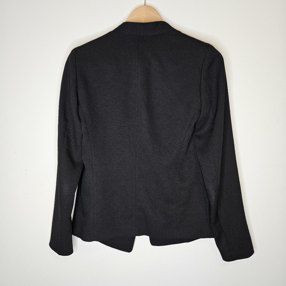 Aritzia Babaton Keith Blazer Jacket Sz 2 Open Front Black Minimalist Corporate - Picture 11 of 14